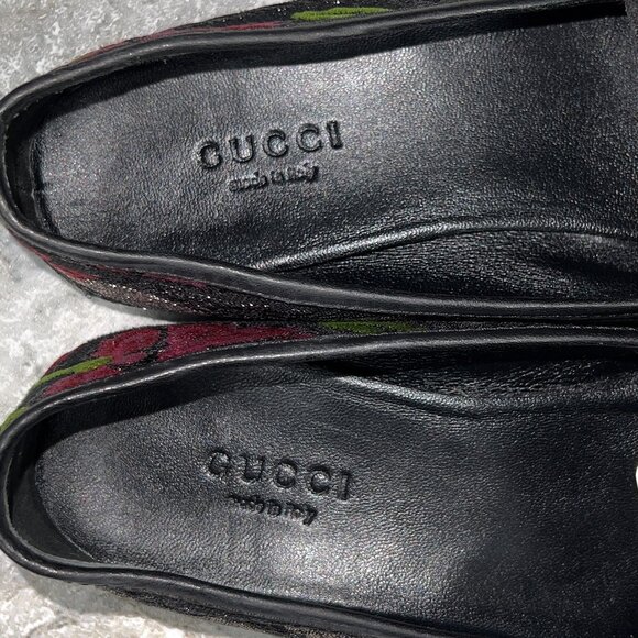 GUCCI Horsebit Jordaan Loafer Flower Multicolor Lurex Fabric 6.5 US or 36.5 EUR - Picture 11 of 13